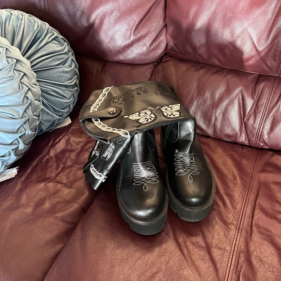 Goth Cowgirl Boots - NWOT - Picture 3 of 3